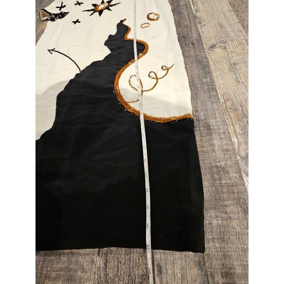 Fabrice silhouette vintage beaded dress 80s glam womens 6 art deco party flapper - Picture 4 of 11